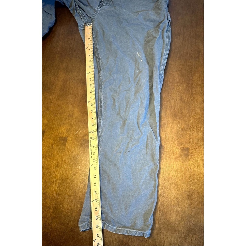 Vintage Carhartt Work Pants Men's 38 Gray Canvas Comfort Mid Rise Straight Leg - Picture 9 of 15